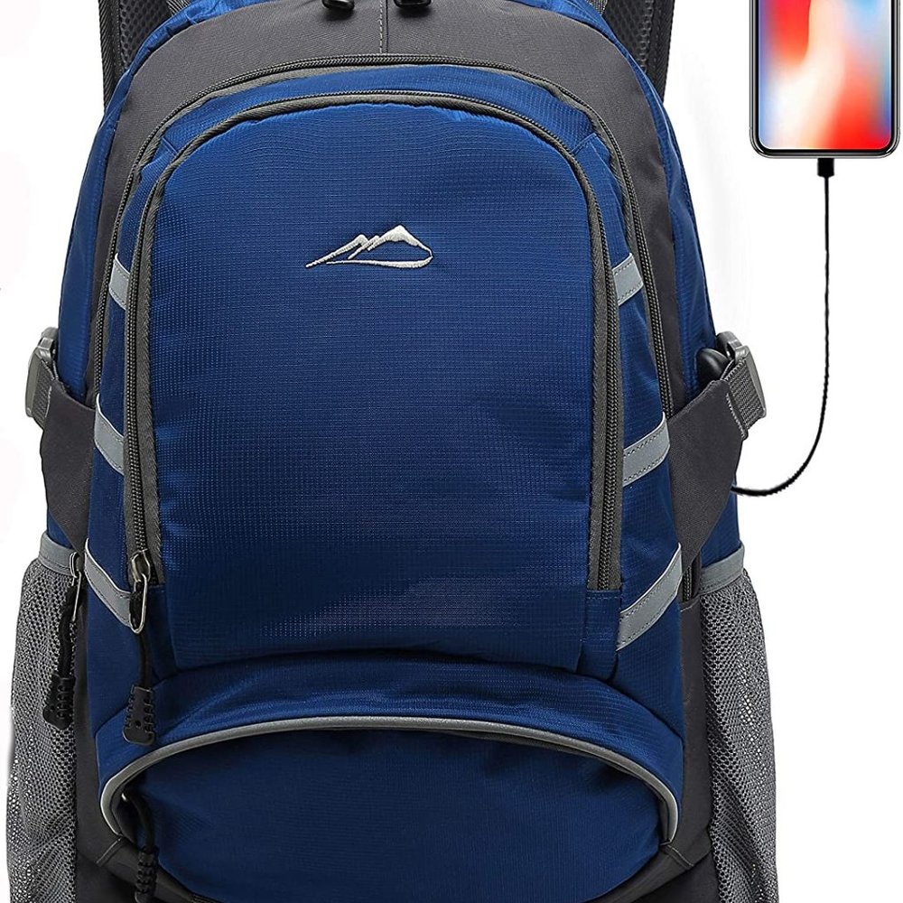 New UNISEX Backpack for School , fits Large Laptop with USB Port - Picture 2 of 12